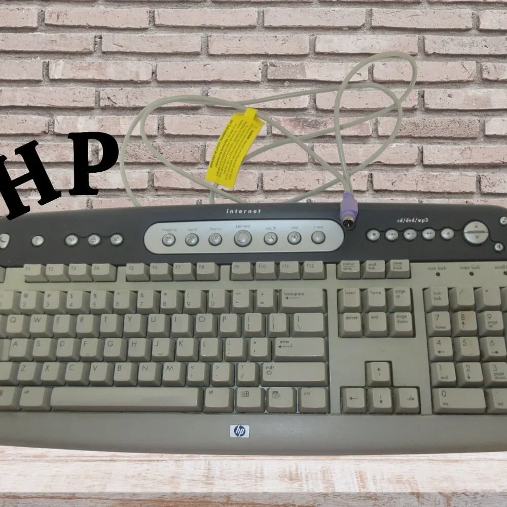 HP SK-2560 Internet/Multimedia PS/2 Wired Keyboard - Beige/Gray
